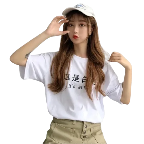 korean style 4 color letter print t shirts round collar half sleeve casual t shirt teenager 1 removebg preview