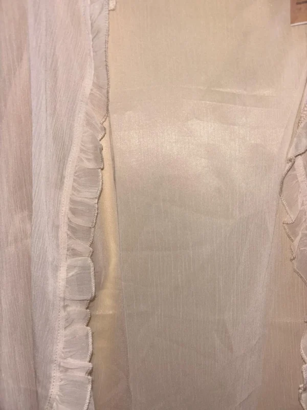 elegant ruffle white shrug for women