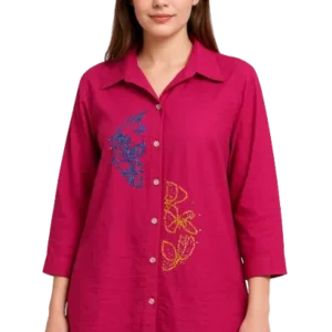 women's oversized pink shirts