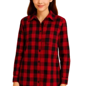 women's check pattern shirt