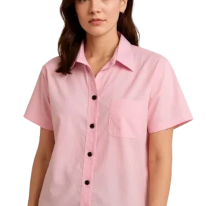 women's casual pink shirt