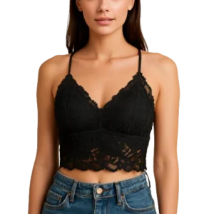 black lace bralette top for women